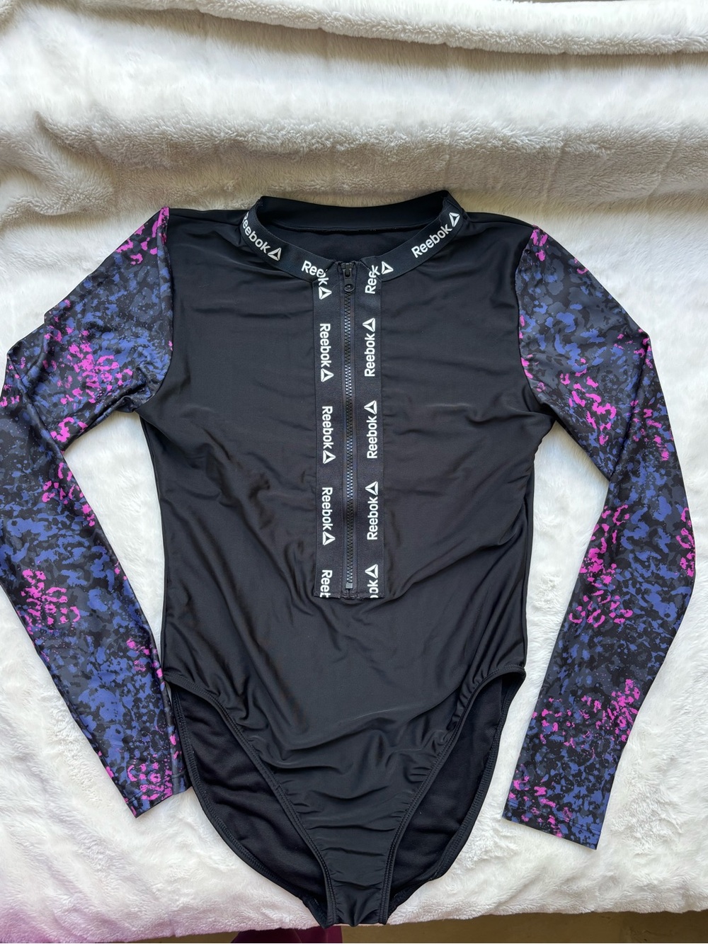 Reebok Black One-Piece Swimwear